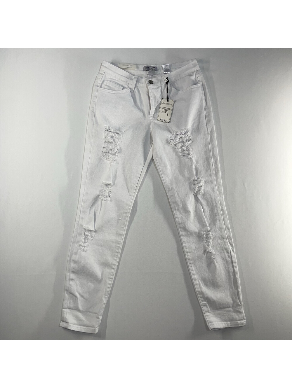 Judy Blue Jeans Women's 5/27 (29/29) High Waist Boyfriend Destroyed Stretch NWT